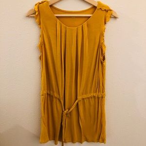 Mossimo Mustard Sleeveless Tunic Size L